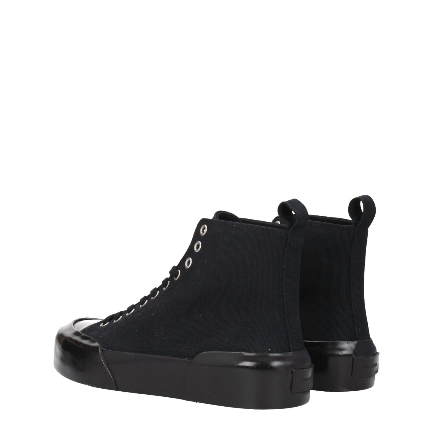 Sneakers by Jil Sander for women in rubber & fabric black features an timeless silhouette from the Women's High Top Rubber & Fabric Sneakers collection, showcasing a signature high-top style with an timeless finish.