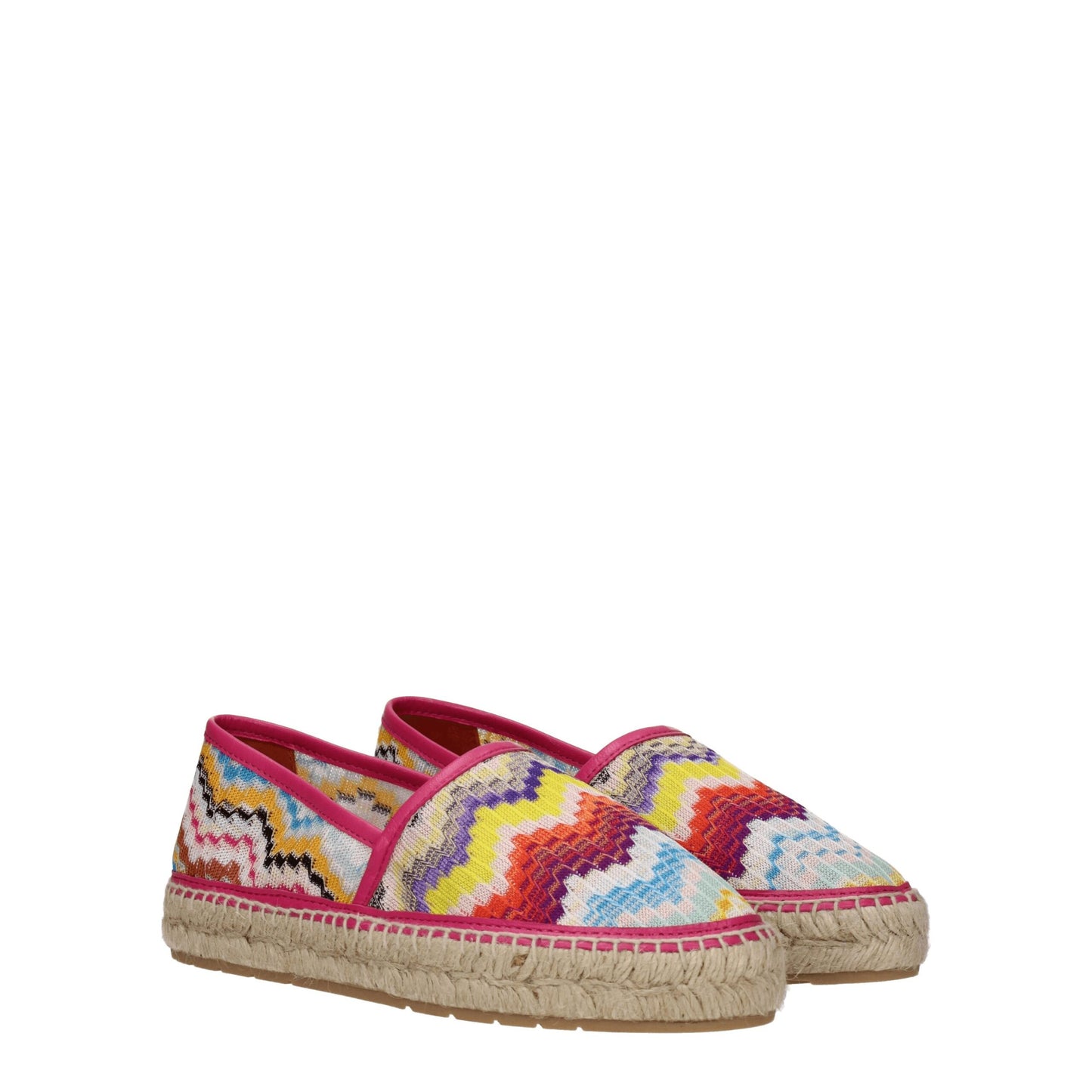Espadrilles Flat Shoes by Missoni for women in leather multicolor presents a impeccable silhouette as Women's Leather Espadrilles Flat Shoes, artfully designed with a and a impeccable round toe style for a refined, upscale finish.