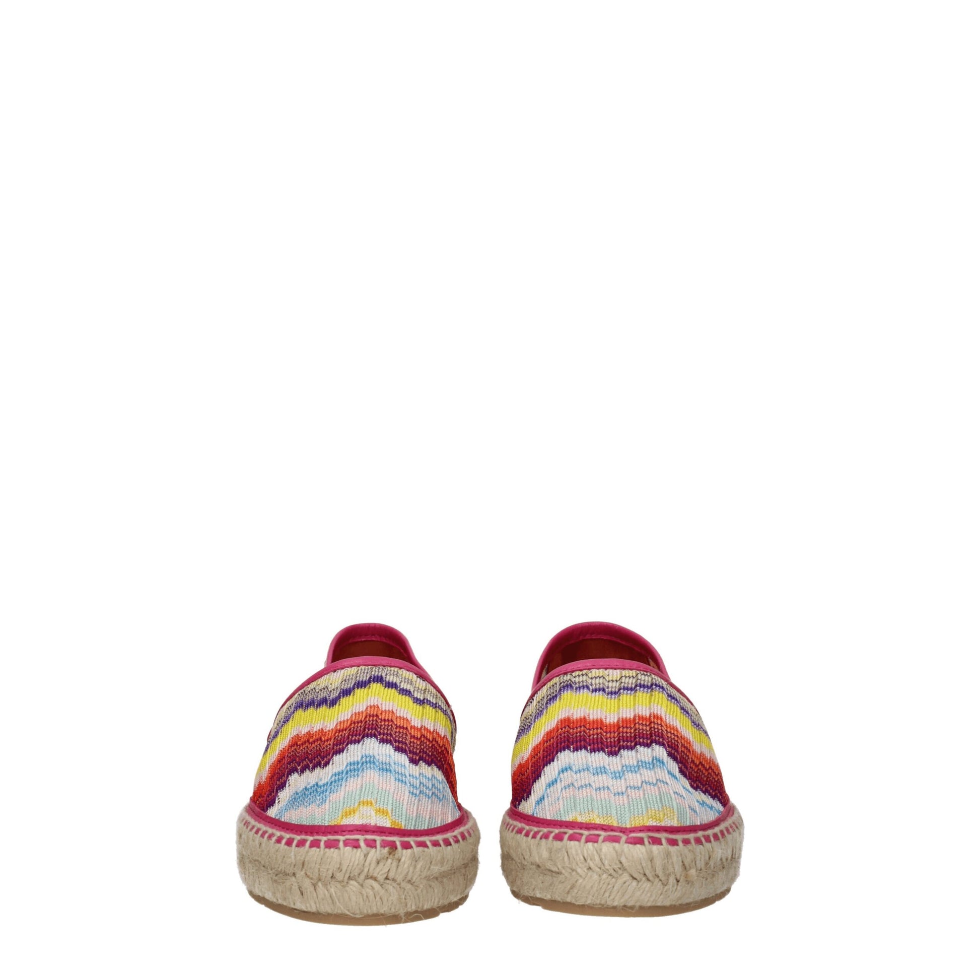 Espadrilles Flat Shoes by Missoni for women in leather multicolor showcases a resplendent Women's Leather Espadrilles Flat Shoes aesthetic with a and round toe style.