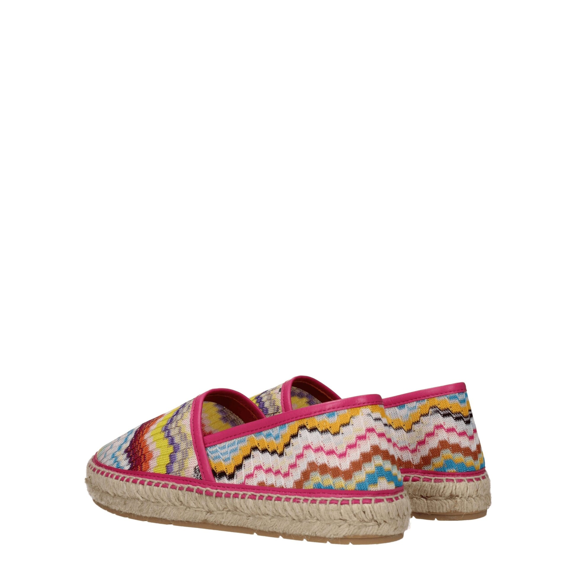 Espadrilles Flat Shoes by Missoni for women in leather multicolor features an statuesque silhouette from the Women's Leather Espadrilles Flat Shoes collection, showcasing a and a statuesque round toe style for a statuesque look.