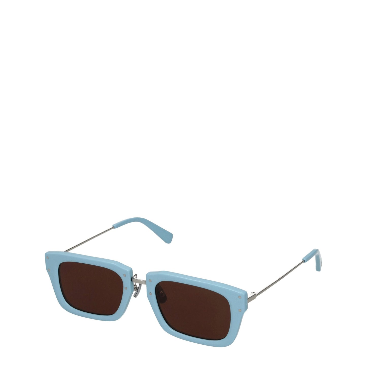Sunglasses by Jacquemus for women in leather light-blue & silver features an timeless square frame design with light-blue coloured frame frames and for a timeless finish.