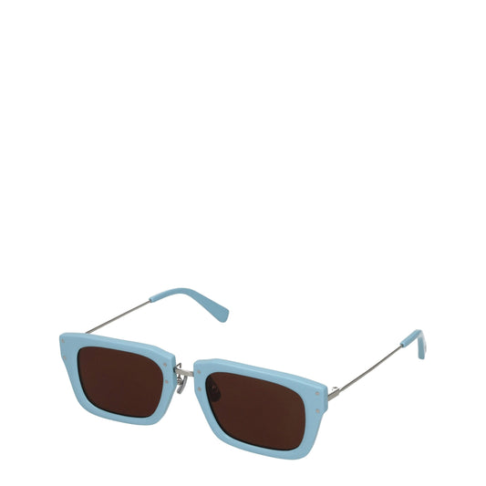 Sunglasses by Jacquemus for women in leather light-blue & silver features an timeless square frame design with light-blue coloured frame frames and for a timeless finish.