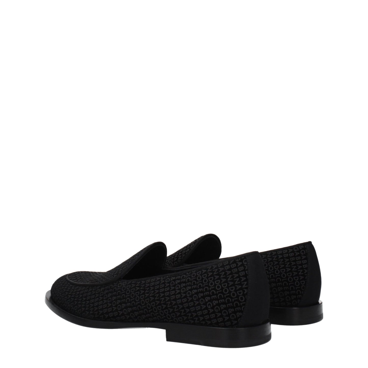 Flat Loafer Slip-On Shoes by Dolce & Gabbana for men in black showcases a impeccable silhouette as Men's Leather & Velvet Flat Loafer Slip-On Shoes, artfully designed with a impeccable flat and refined round toe style for a impeccable finish.