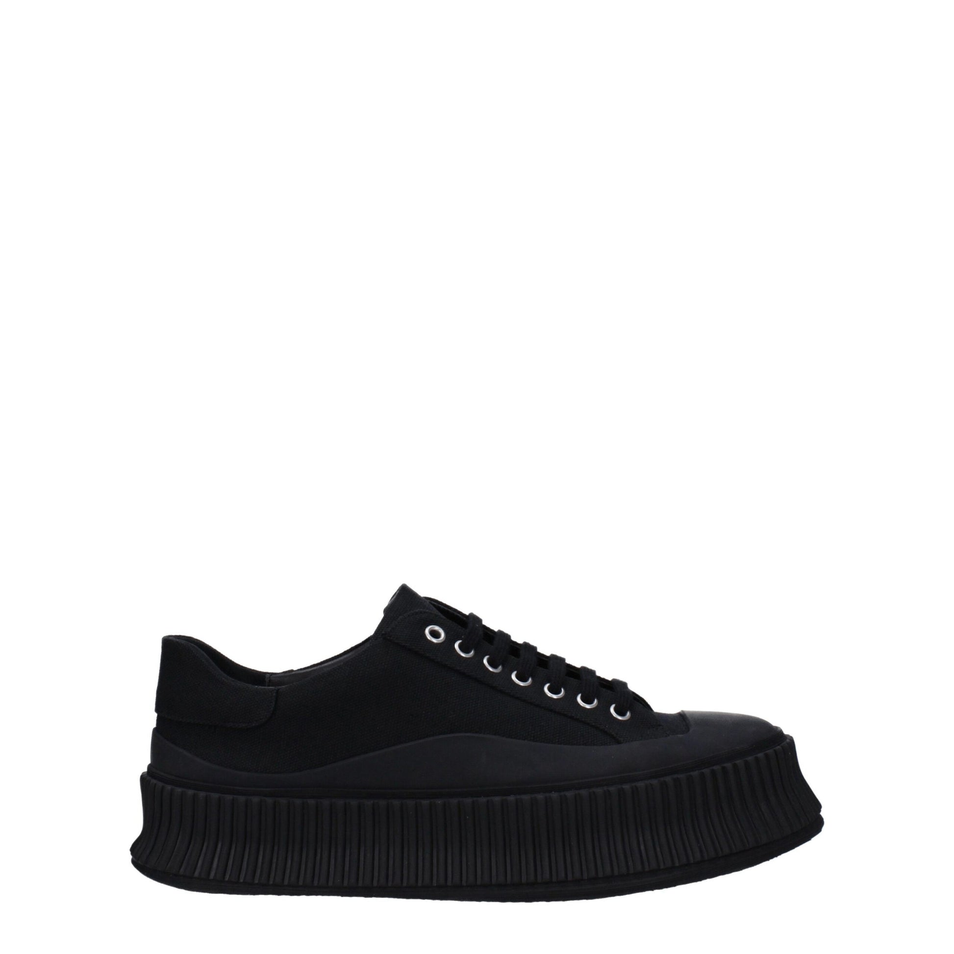 Sneakers by Jil Sander for men in rubber & fabric black presents a impeccable silhouette as Men's Casual Rubber & Fabric Sneakers, expertly defined by a impeccable casual style for a impeccable, high-fashion look.
