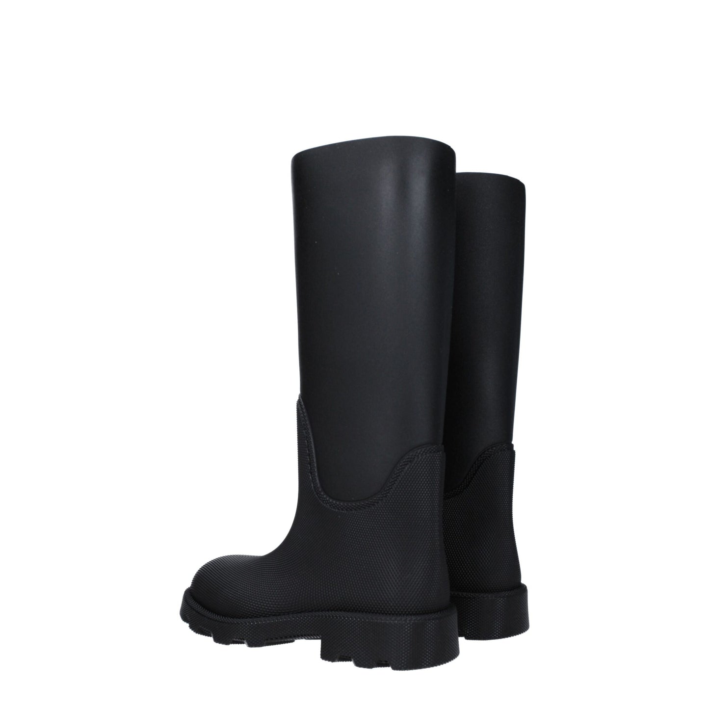 Burberry Women's Cotton & Rubber Low-Heel Boots - Black