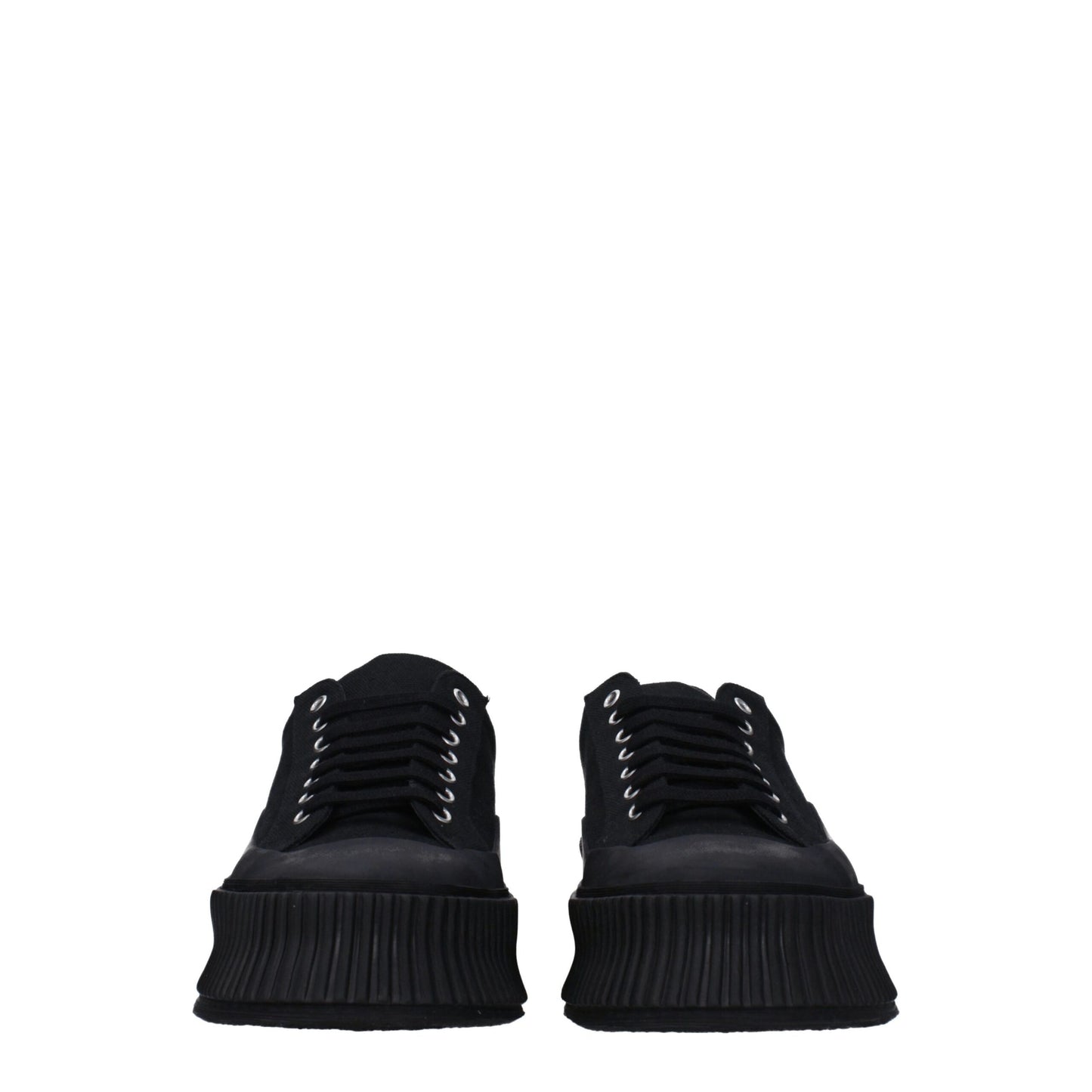 Sneakers by Jil Sander for men in rubber & fabric black features an fashionable silhouette, showcasing the premium Men's Casual Rubber & Fabric Sneakers in a fashionable casual style that offers a fashionable finish for refined style.