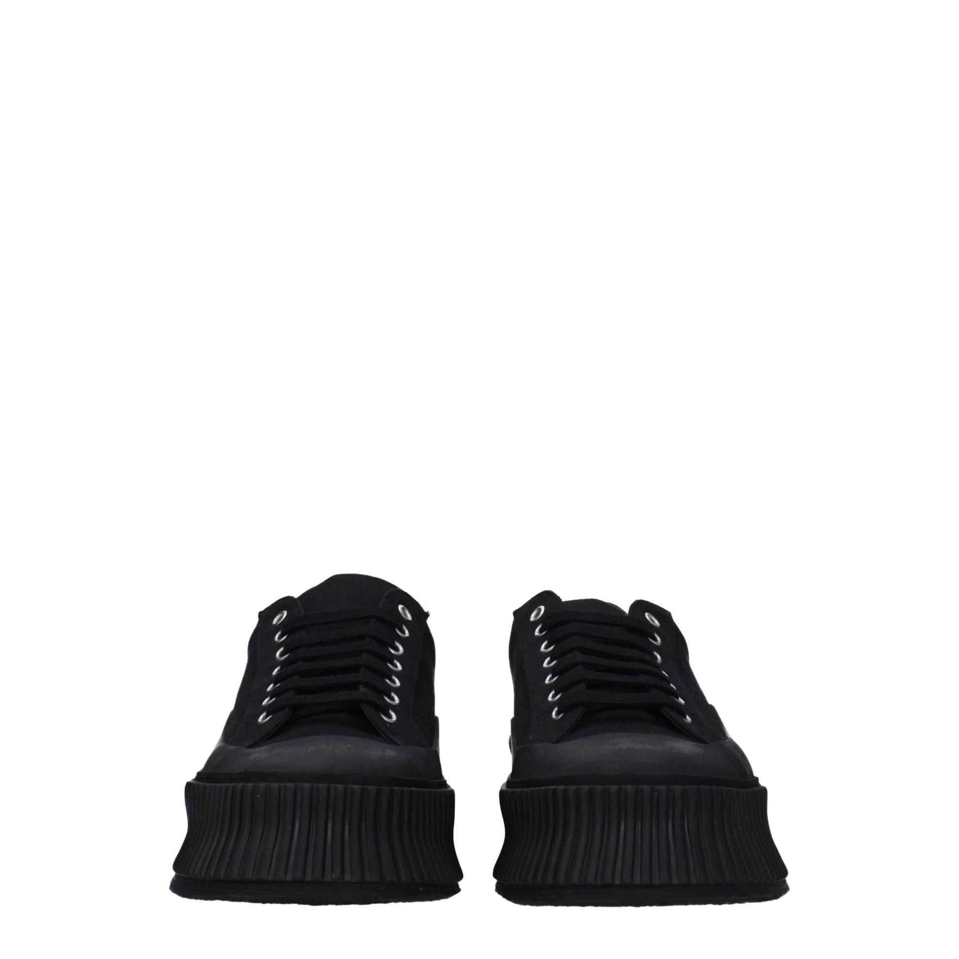 Sneakers by Jil Sander for men in rubber & fabric black features an fashionable silhouette, showcasing the premium Men's Casual Rubber & Fabric Sneakers in a fashionable casual style that offers a fashionable finish for refined style.