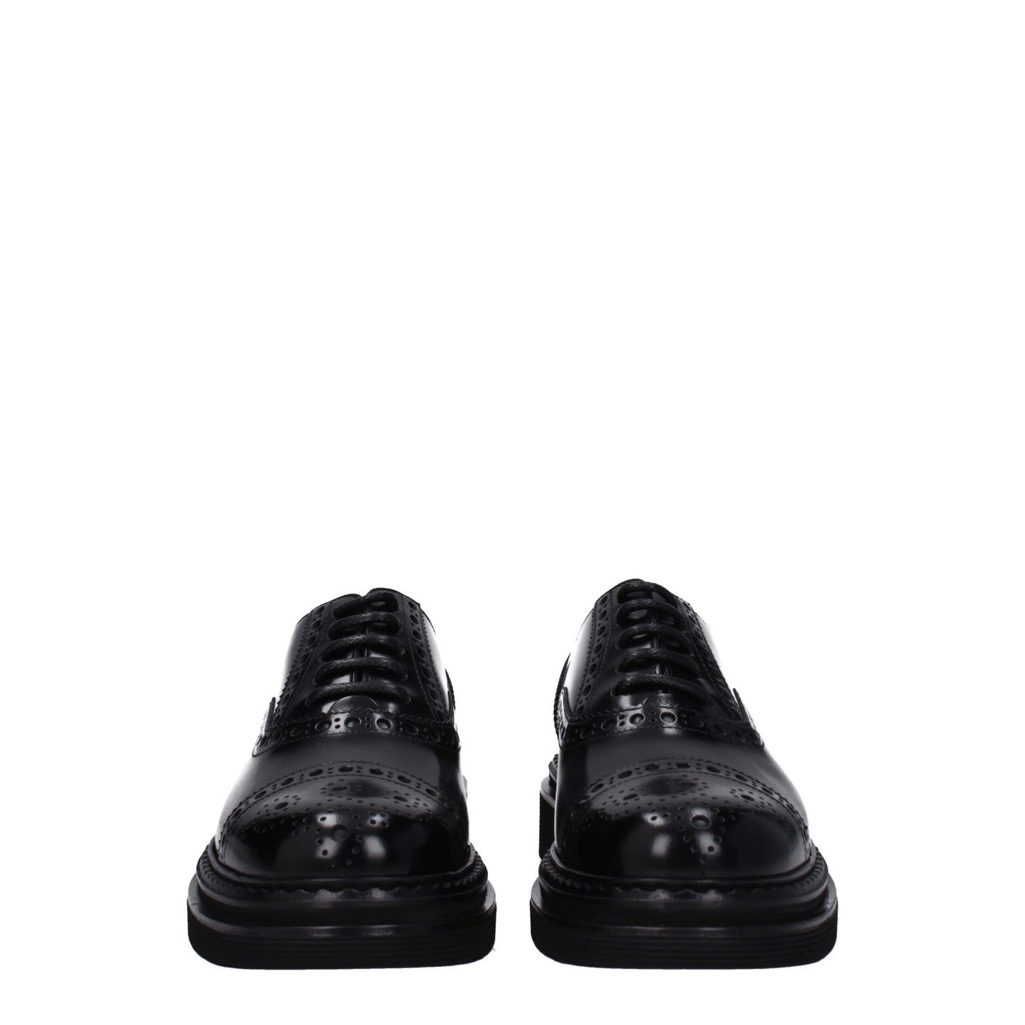 Mid-Heel Derby Lace-Up Shoes by Dolce & Gabbana for men in leather & rubber black features an effortless chic silhouette, showcasing the Men's Leather & Rubber Mid-Heel Derby Lace-Up Shoes design with an effortless chic 5-cm-heel mid-heel and a round toe style for a effortless chic look.