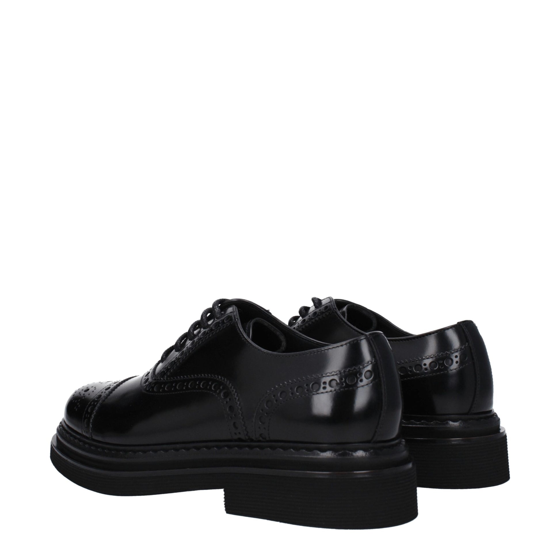 Mid-Heel Derby Lace-Up Shoes by Dolce & Gabbana for men in leather & rubber black showcases a timeless silhouette from the Men's Leather & Rubber Mid-Heel Derby Lace-Up Shoes collection, featuring a timeless 5-cm-heel mid-heel and round toe style for a timeless finish.