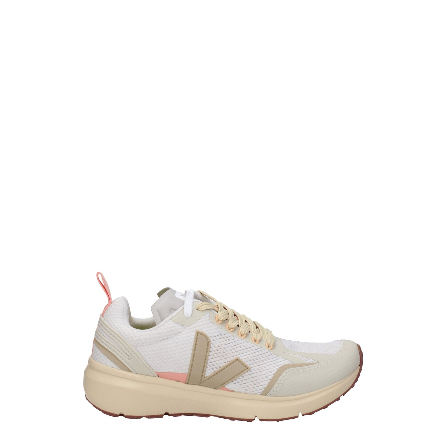 Sneakers by Veja for women in rubber & fabric beige features a chic design, perfectly showcasing the chic fashion style of this Women's Fashion Rubber & Fabric Sneakers.