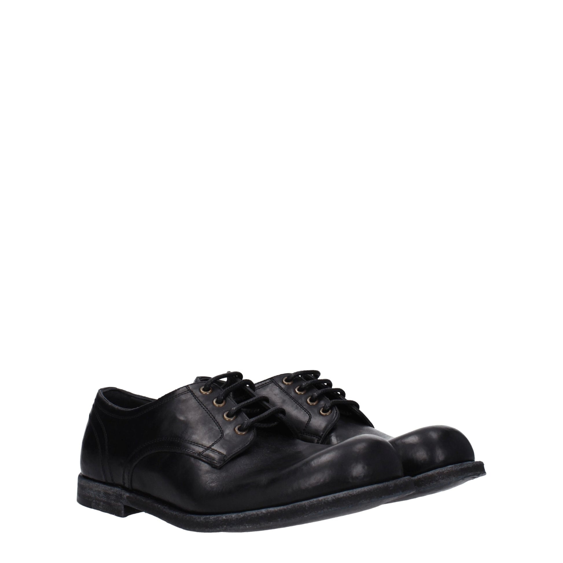 This Flat Lace-Up Shoes by Dolce & Gabbana for men in leather black features an exquisite silhouette from the Men's Leather Flat Lace-Up Shoes collection, defined by a sophisticated flat and elegant round toe style.