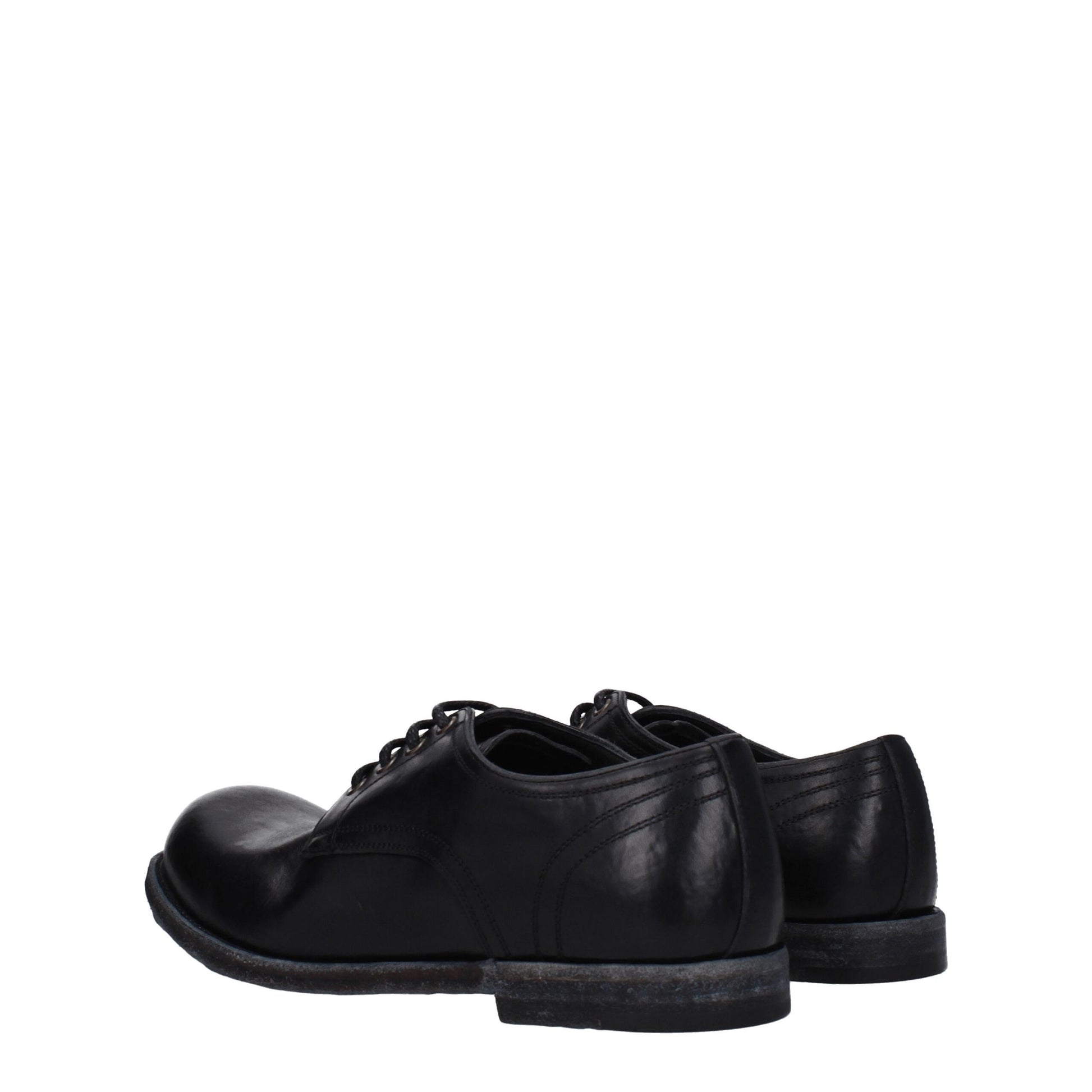 This Flat Lace-Up Shoes by Dolce & Gabbana for men in leather black features an exquisite silhouette from the Men's Leather Flat Lace-Up Shoes collection, defined by a sophisticated flat and elegant round toe style.