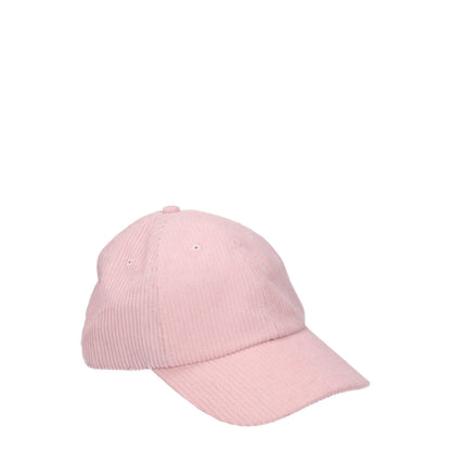 Hat by Autry for men in cotton pink showcases a delicate silhouette, artfully capturing the essence of the delicate Cotton Hat design for a sophisticated look.