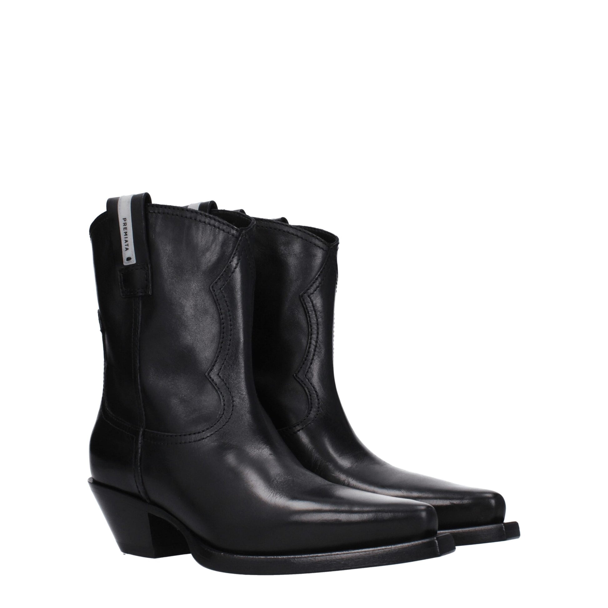 Mid-Heel Ankle Boots by Premiata for women in leather black features an enchanting design from the Women's Leather Mid-Heel Ankle Boots collection, highlighting a enchanting 4-5-cm-heel mid-heel and for a refined look.