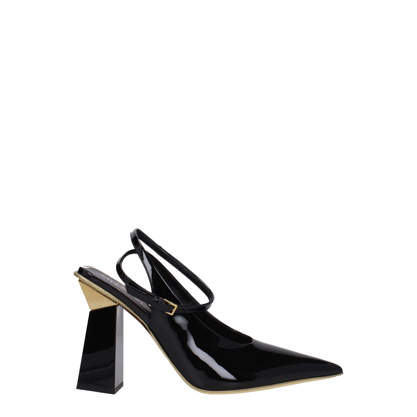 High-Heel Sandals by Valentino Garavani for women in patent leather black features an exquisite silhouette, showcasing the exquisite Women's Patent Leather High-Heel Sandals with a high-heel 10-5-cm-heel and .