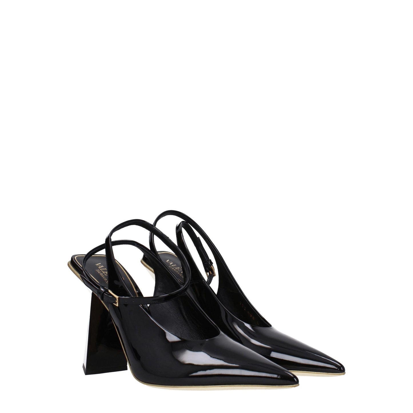 High-Heel Sandals by Valentino Garavani for women in patent leather black showcases a sculptural silhouette as Women's Patent Leather High-Heel Sandals, defined by a sculptural high-heel 10-5-cm-heel and sculptural for a sculptural look.