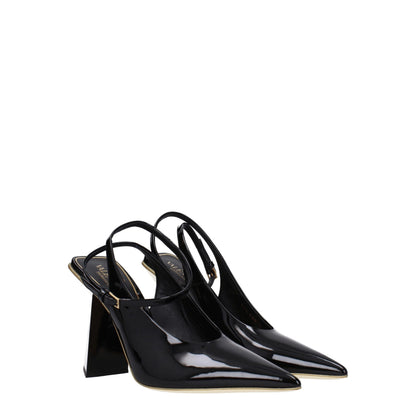 High-Heel Sandals by Valentino Garavani for women in patent leather black showcases a sculptural silhouette as Women's Patent Leather High-Heel Sandals, defined by a sculptural high-heel 10-5-cm-heel and sculptural for a sculptural look.
