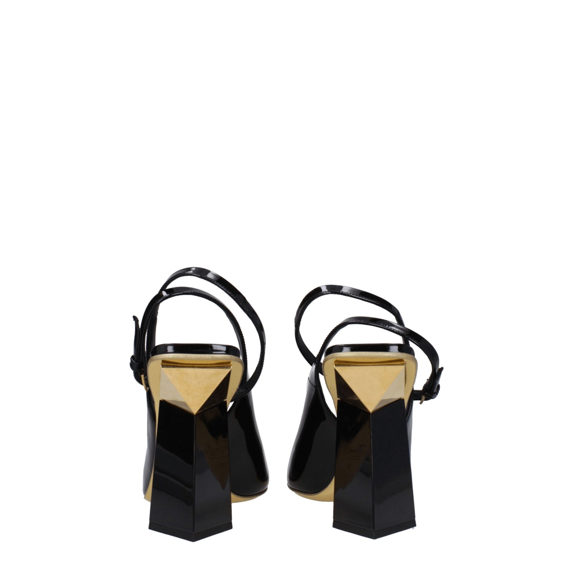 High-Heel Sandals by Valentino Garavani for women in patent leather and black presents a captivating silhouette, showcasing the signature style of the Women's Patent Leather High-Heel Sandals with a captivating high-heel 10-5-cm-heel and captivating .