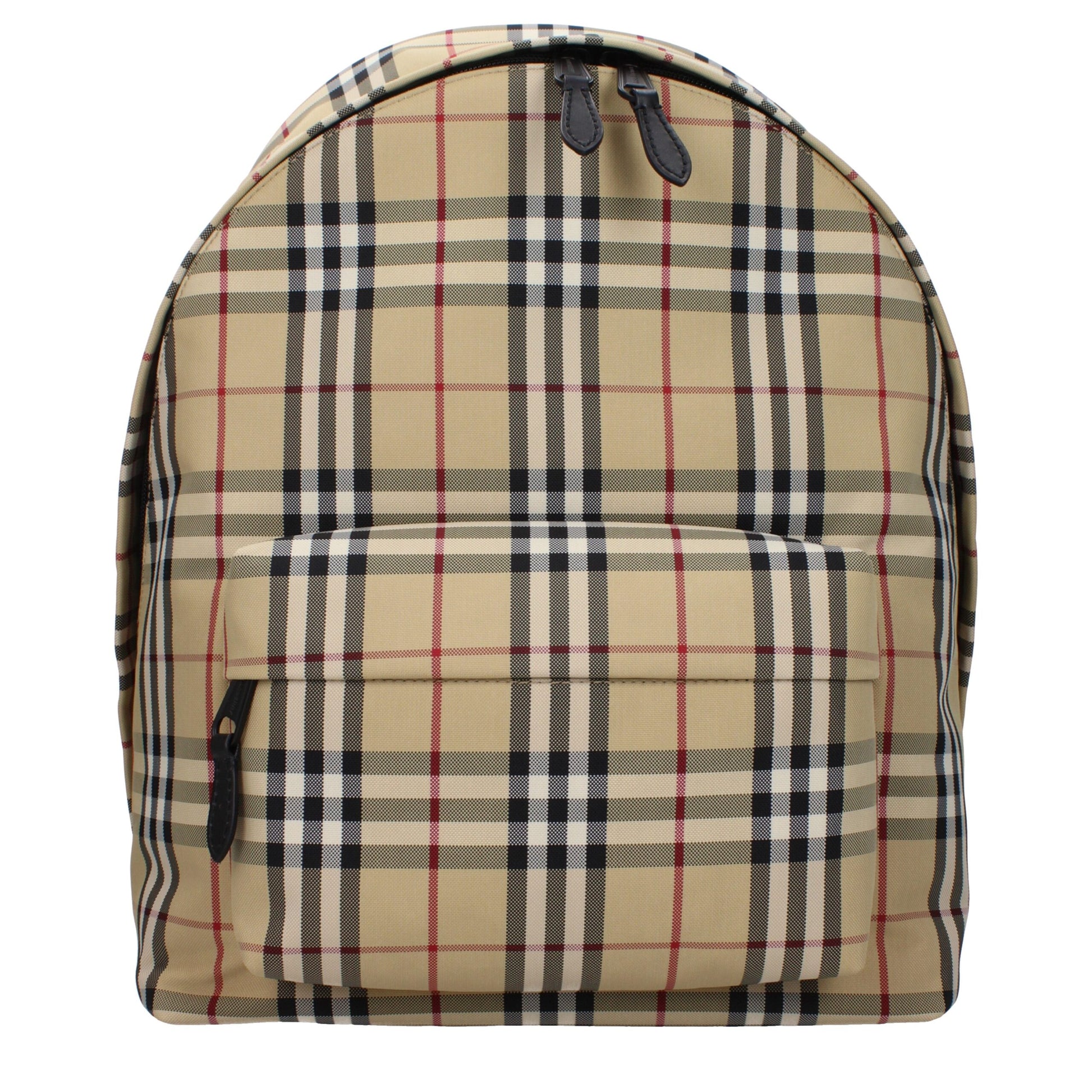 Large Backpack by Burberry for men in fabric beige & print presents a stately Fabric Large Backpack design, showcasing a secure zipper with ample external-pockets and versatile backpack-strap, adjustable-strap & handle for a stately finish.