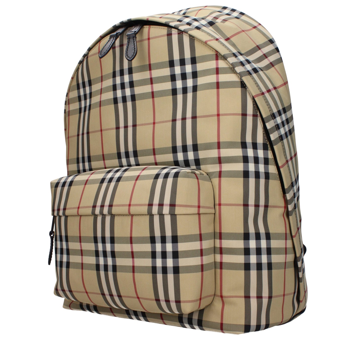 Large Backpack by Burberry for men in fabric beige & print features a stately Fabric Large Backpack design, showcasing a secure zipper, ample external-pockets, and versatile backpack-strap, adjustable-strap & handle for a stately finish.