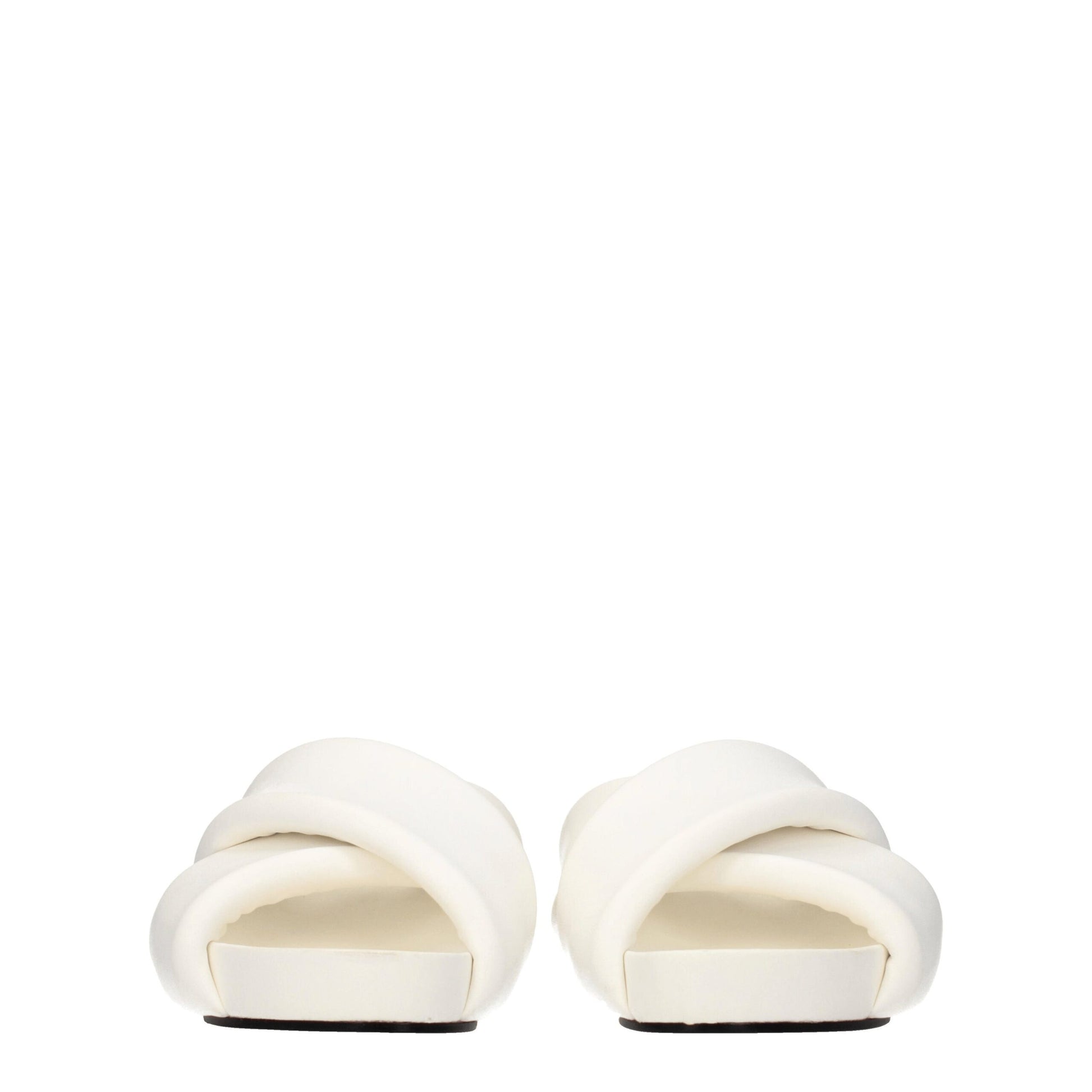 Mid-Heel Clogs Sandals by Jil Sander for women in leather white features an effortlessly chic silhouette from the Women's Leather Mid-Heel Clogs Sandals collection, showcasing a effortlessly chic 4-cm-heel mid-heel and elegant open toe style.