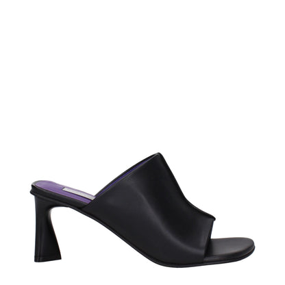 Mid-Heel Sandals by Stella McCartney for women in leather black showcases a sculptural silhouette as Women's Leather Mid-Heel Sandals, defined by a sculptural 7-5-cm-heel mid-heel and sculptural open toe style for a sculptural look.