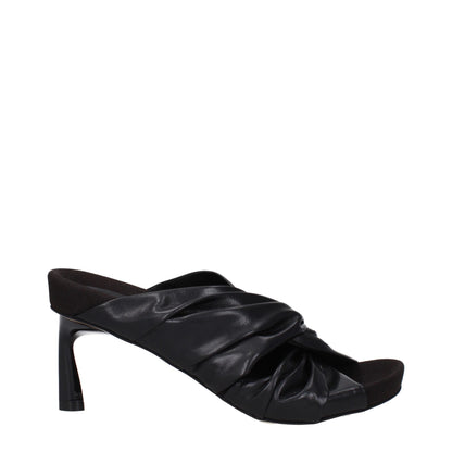 Mid-Heel Sandals by Stella McCartney for women in leather black features an effortlessly chic silhouette from the Women's Leather Mid-Heel Sandals collection, showcasing a effortlessly chic 7-cm-heel mid-heel and elegant open toe style.