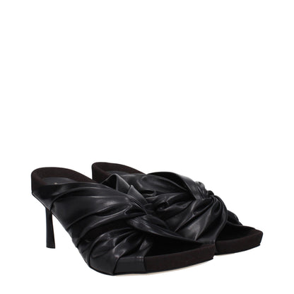 Mid-Heel Sandals by Stella McCartney for women in leather black features an architectural design from the Women's Leather Mid-Heel Sandals collection, defined by a architectural 7-cm-heel mid-heel and open toe style for a architectural finish.