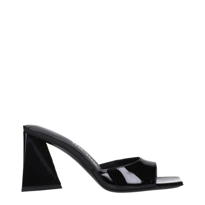 High-Heel Sandals by The Attico for women in patent leather black features an effortlessly chic silhouette from the Women's Patent Leather High-Heel Sandals collection, showcasing a effortlessly chic 8-5-cm-heel high-heel and elegant open toe style.