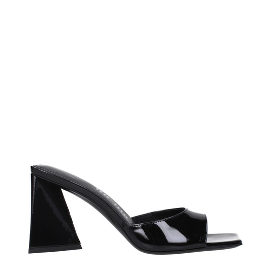 High-Heel Sandals by The Attico for women in patent leather black features an effortlessly chic silhouette from the Women's Patent Leather High-Heel Sandals collection, showcasing a effortlessly chic 8-5-cm-heel high-heel and elegant open toe style.