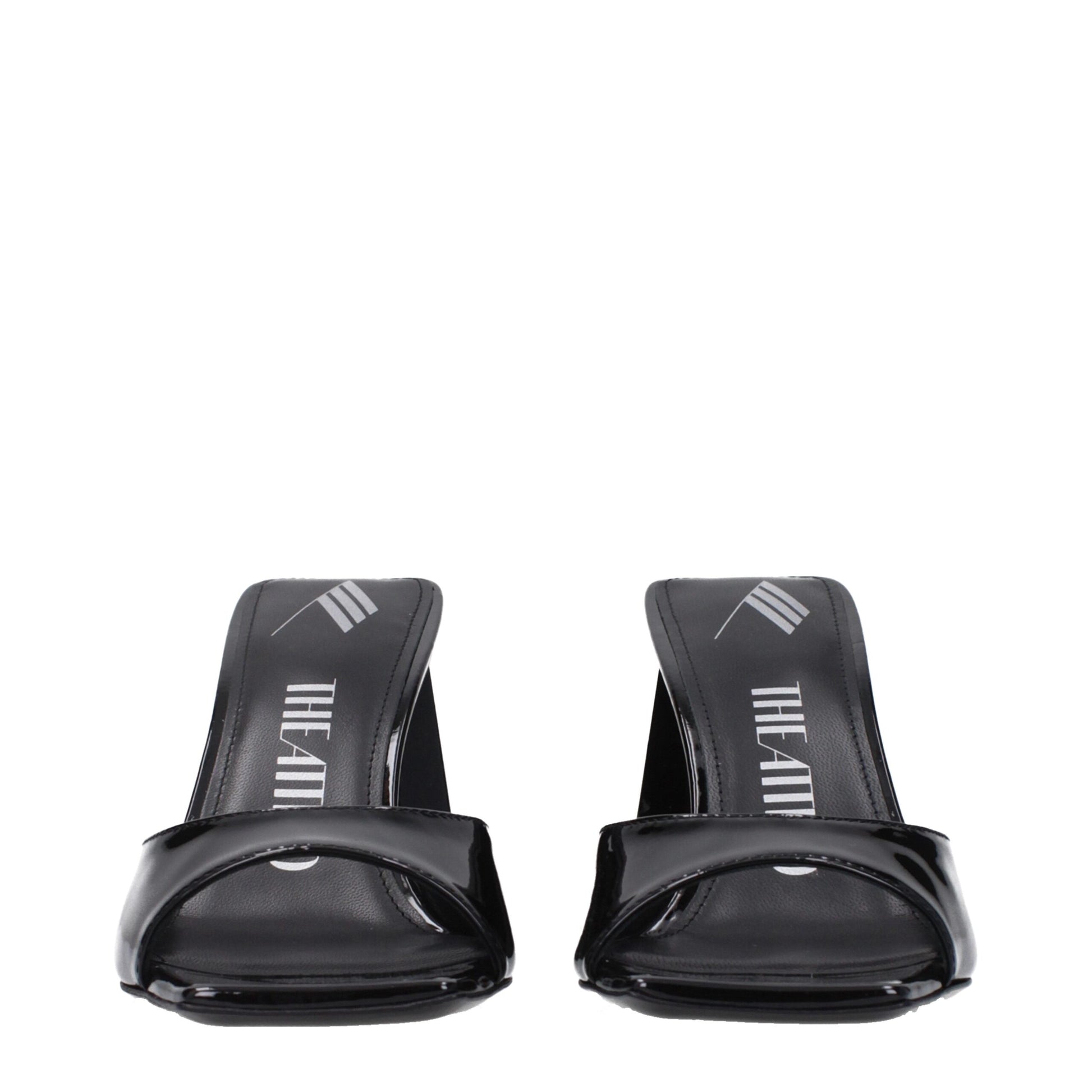 High-Heel Sandals by The Attico for women in patent leather black features an architectural design from the Women's Patent Leather High-Heel Sandals collection, defined by a architectural 8-5-cm-heel high-heel and open toe style for a architectural finish.