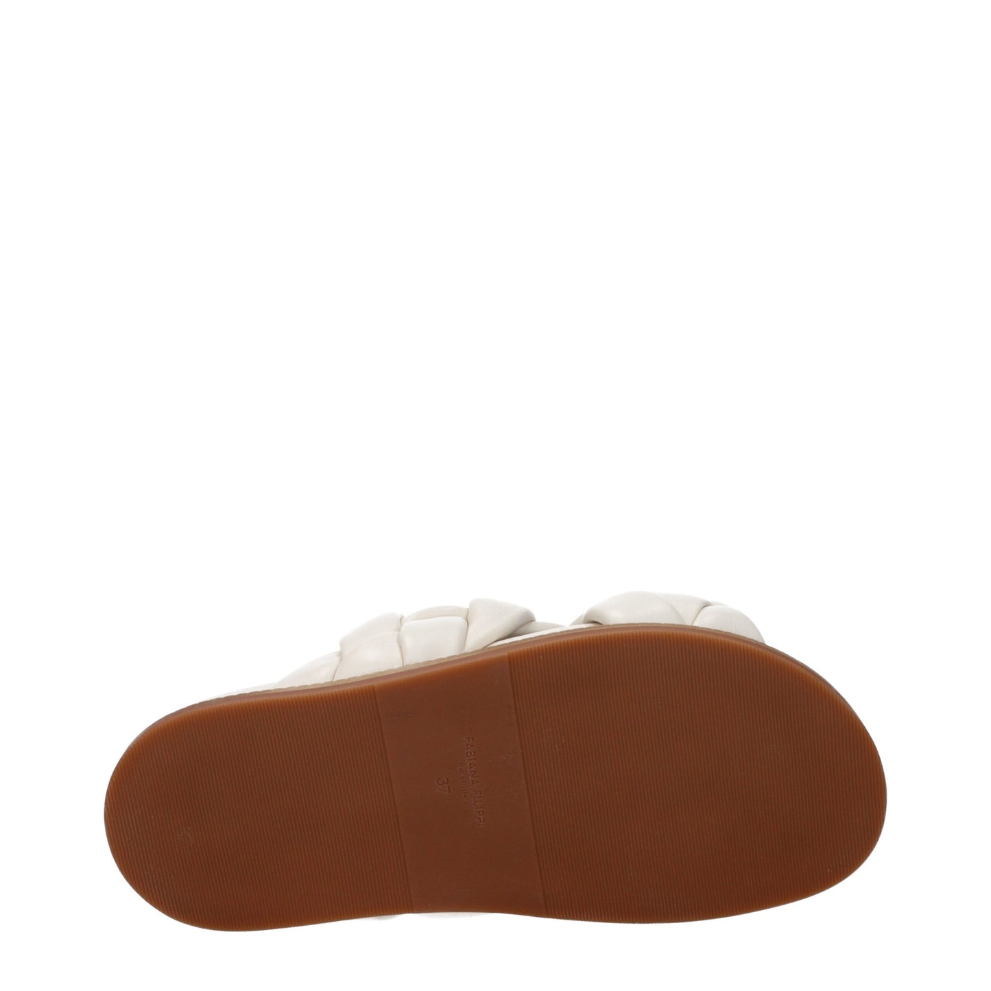 Flat Clogs Sandals by Fabiana Filippi for women in leather & rubber beige & ivory features an effortlessly chic silhouette from the Women's Leather & Rubber Flat Clogs Sandals collection, showcasing a effortlessly chic flat and elegant open toe style.