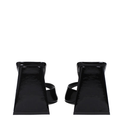 High-Heel Sandals by The Attico for women in patent leather black presents a sculptural silhouette, showcasing the Women's Patent Leather High-Heel Sandals design with a sculptural 8-5-cm-heel high-heel and open toe style for a premium look.