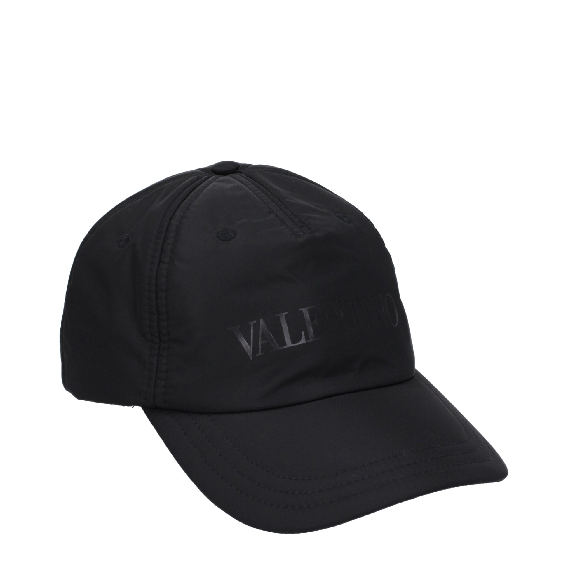 Hat by Valentino Garavani for women in polyamide black presents a refined silhouette from the Polyamide Hat collection, showcasing a refined design that defines modern luxury.
