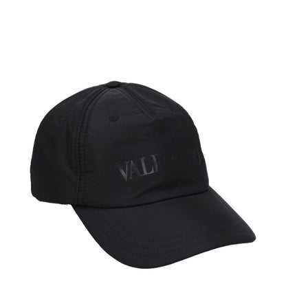 Hat by Valentino Garavani for women in polyamide black presents a refined silhouette from the Polyamide Hat collection, showcasing a refined design that defines modern luxury.