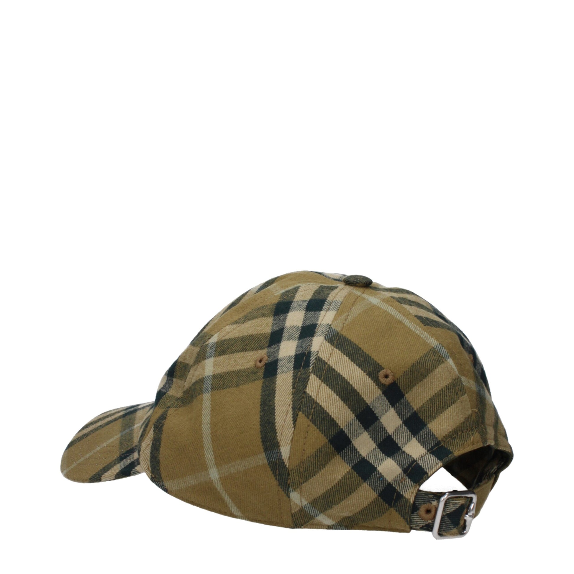 Baseball Cap by Burberry for men in cotton green & print features a distinguished silhouette, showcasing the distinguished design of the Cotton Baseball Cap for a sophisticated, elevated look.