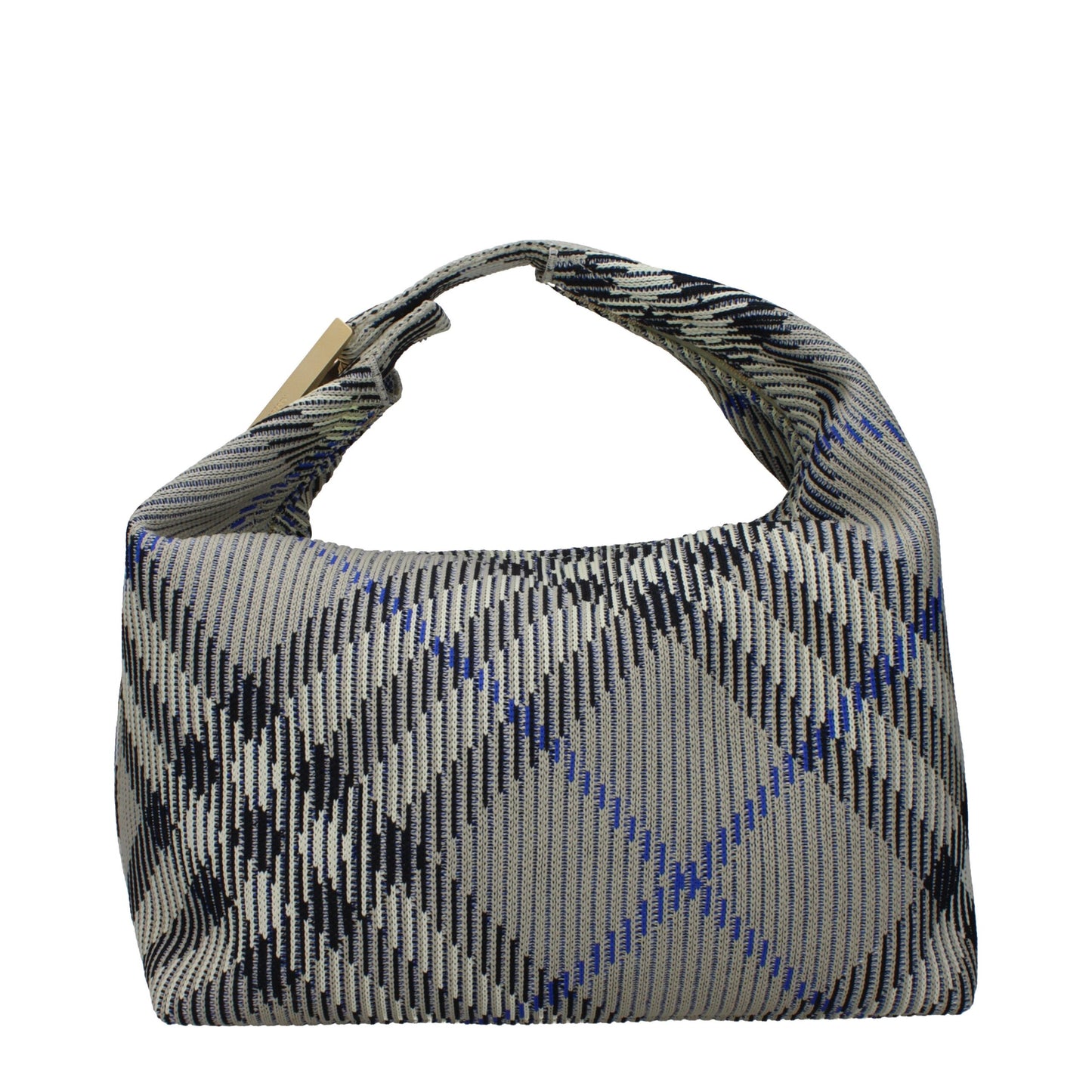 Medium Handbag by Burberry for women in polyamide gold, green & print features a signature silhouette, showcasing a secure zipper and signature with versatile handle for a sophisticated look.