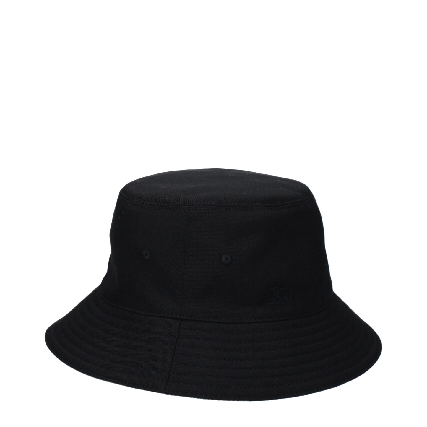 Hat by Burberry for women in cotton polyester black & print showcases a refined silhouette, artfully capturing the essence of the refined Cotton Polyester Hat design for a sophisticated look.