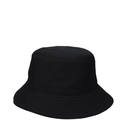 Hat by Burberry for women in cotton polyester black & print showcases a delicate silhouette, artfully capturing the essence of the delicate Cotton Polyester Hat design for a sophisticated look.