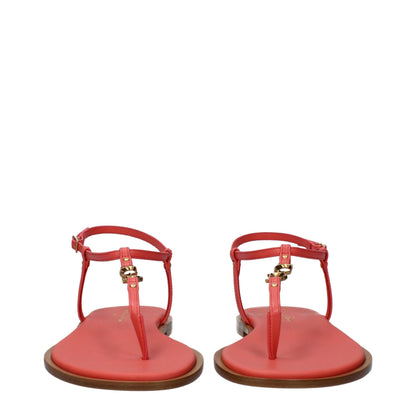 Flat Flip-Flop Sandals by Christian Dior for women in leather pink showcases a sculptural silhouette as Women's Leather Flat Flip-Flop Sandals, defined by a sculptural flat and sculptural open toe style for a sculptural look.