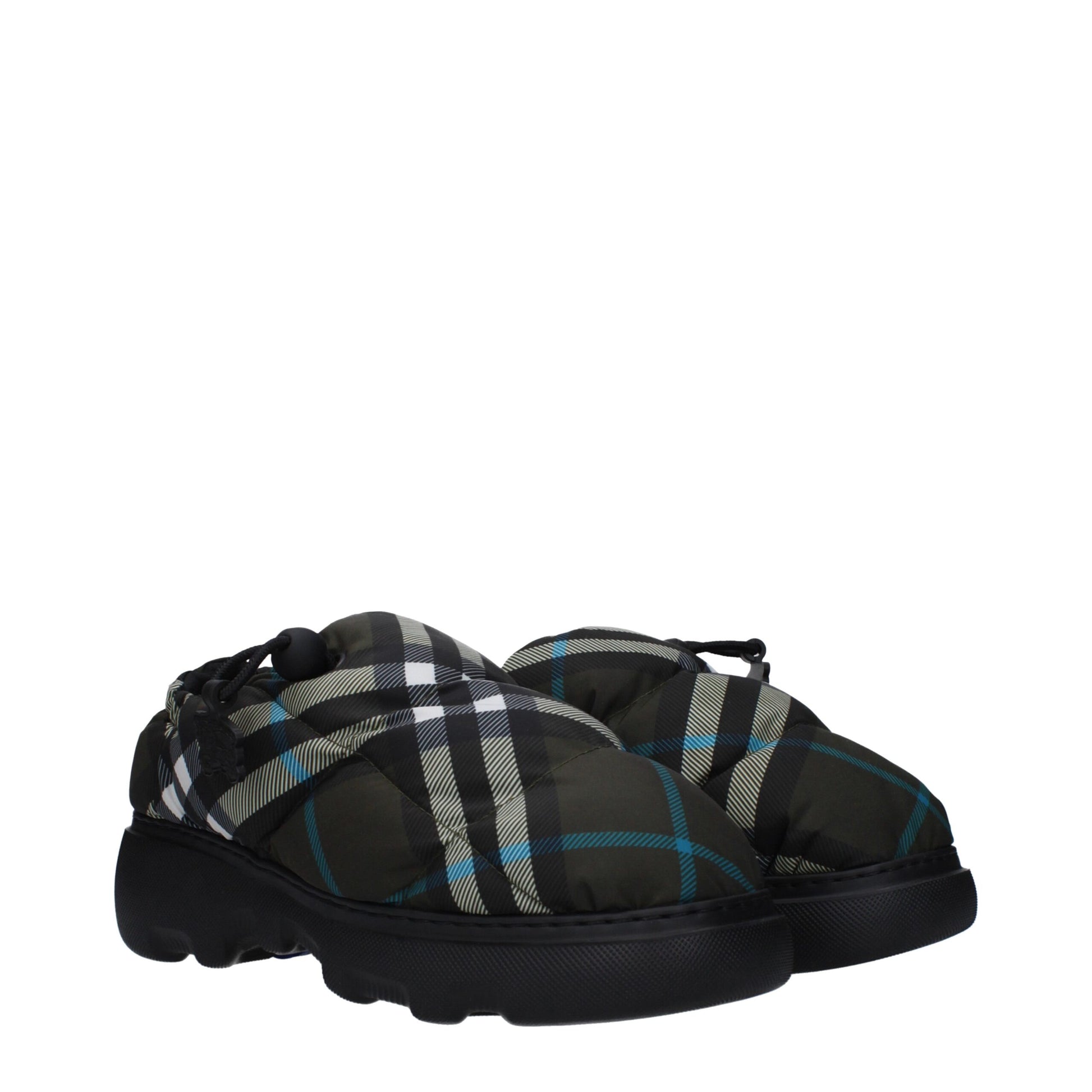 Mid-Heel Loafer Slip-On Shoes by Burberry for women in rubber & fabric green & print features an dynamic silhouette from the Women's Rubber & Fabric Mid-Heel Loafer Slip-On Shoes collection, defined by a dynamic round toe style and 5-cm-heel mid-heel for a dynamic look.