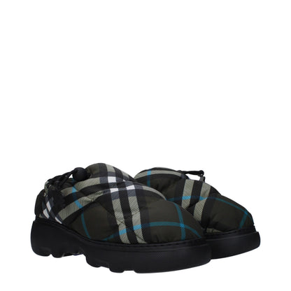 Mid-Heel Loafer Slip-On Shoes by Burberry for women in rubber & fabric green & print features an dynamic silhouette from the Women's Rubber & Fabric Mid-Heel Loafer Slip-On Shoes collection, defined by a dynamic round toe style and 5-cm-heel mid-heel for a dynamic look.