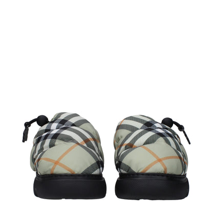 Mid-Heel Loafer Slip-On Shoes by Burberry for women in rubber & fabric green & print showcases a resplendent Women's Rubber & Fabric Mid-Heel Loafer Slip-On Shoes aesthetic, defined by its resplendent round toe style and elegant 4-5-cm-heel mid-heel.