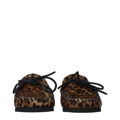 This Flat Loafer Shoes by Isabel Marant for unisex in rubber brown features an exquisite silhouette from the Pony Unisex Rubber Flat Loafer Shoes collection, defined by a sophisticated flat and elegant round toe style.