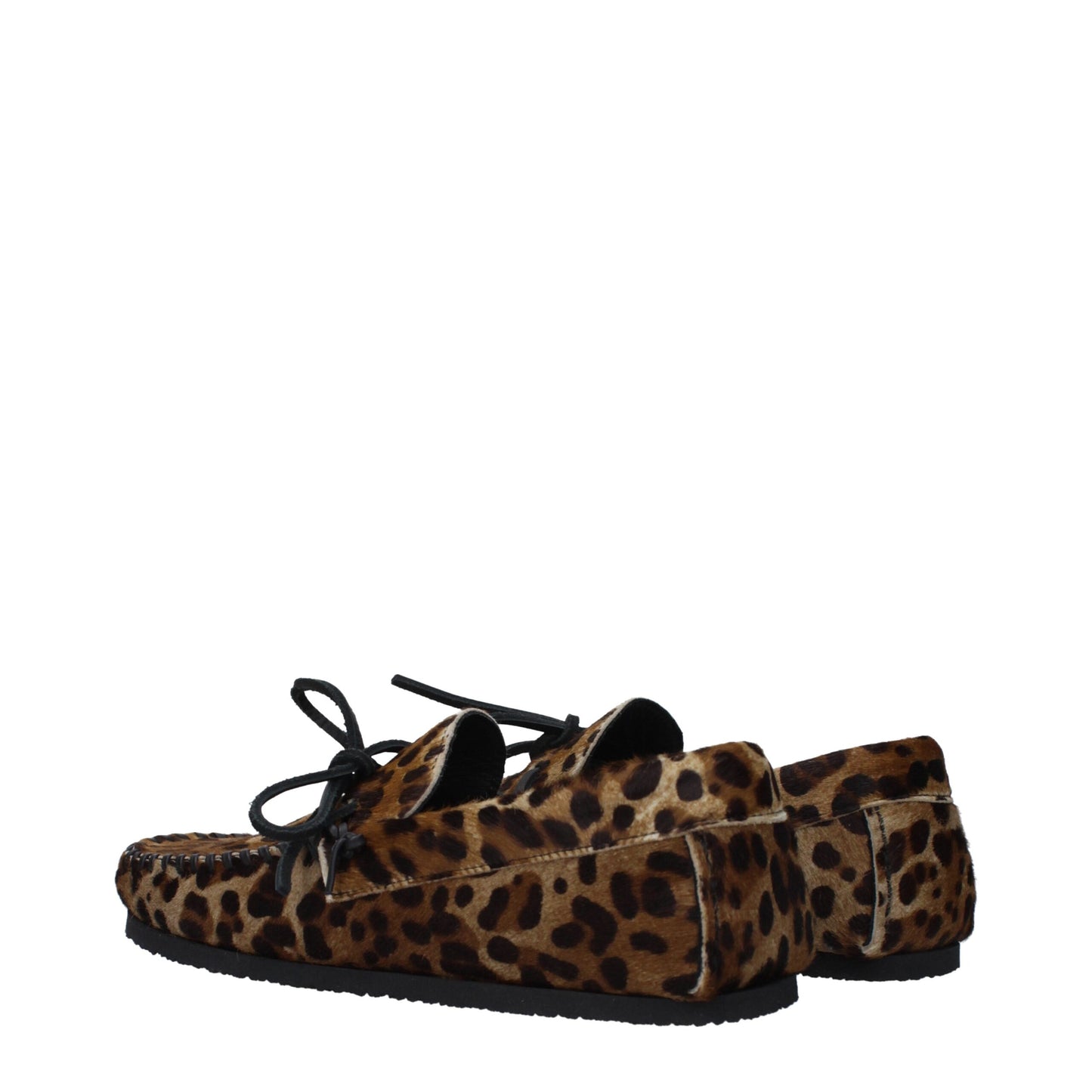 Flat Loafer Shoes by Isabel Marant for unisex in rubber brown showcases a resplendent Pony Unisex Rubber Flat Loafer Shoes aesthetic, defined by its resplendent round toe style and elegant flat.