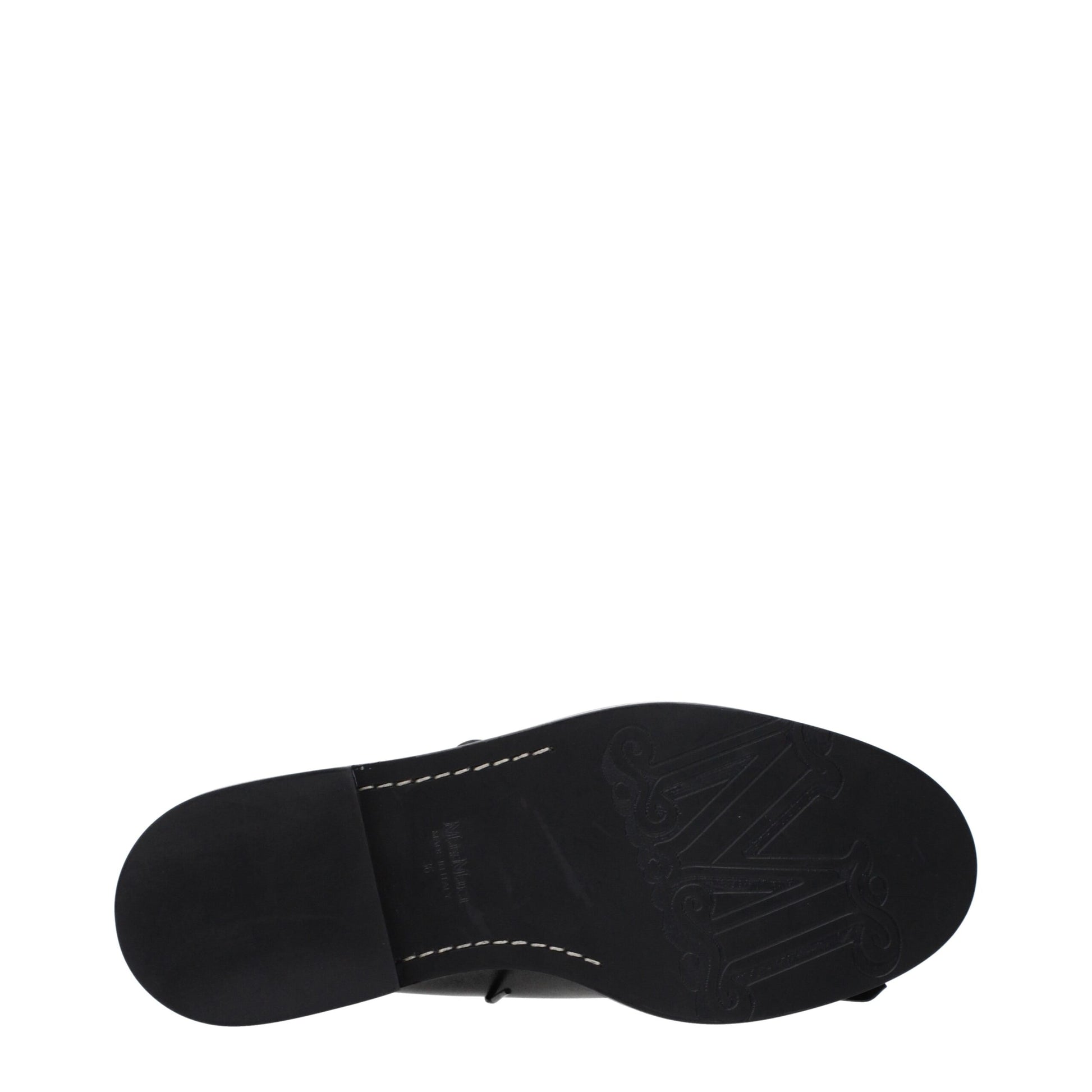 This Flat Lace-Up Shoes by Max Mara for unisex in leather & rubber black features an exquisite silhouette from the Unisex Leather & Rubber Flat Lace-Up Shoes collection, defined by a sophisticated flat and elegant round toe style.