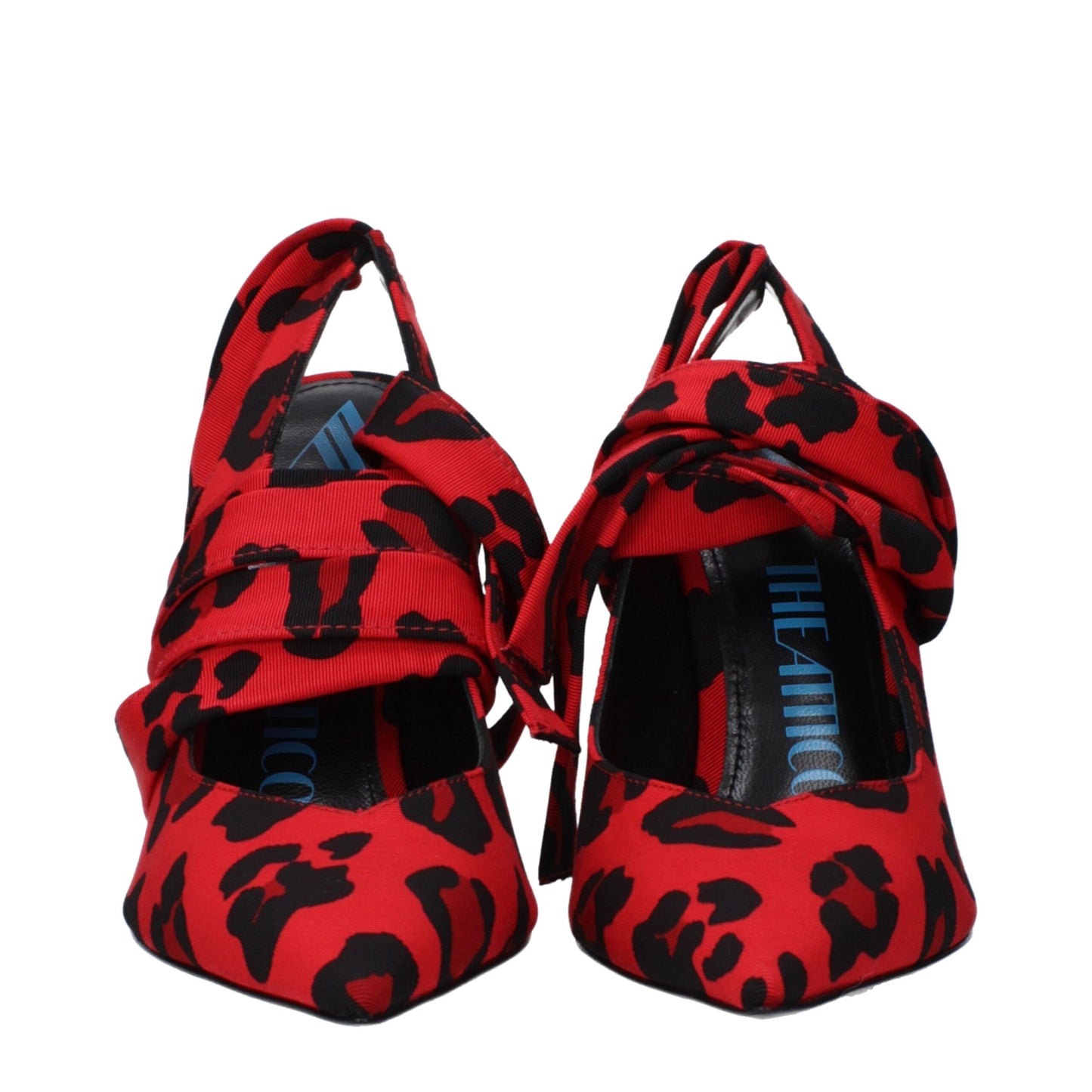 Very-High-Heel Lace-Up Sandals by The Attico for women in leather and red presents a captivating silhouette, showcasing the signature style of the Women's Leather Very-High-Heel Lace-Up Sandals with a captivating high-heel 12-cm-heel very-high-heel and captivating .