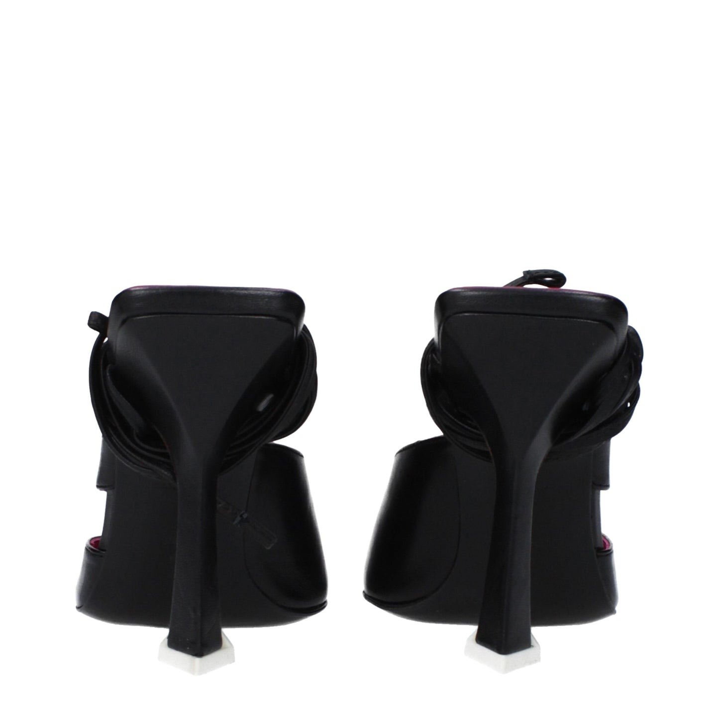 High-Heel Lace-Up Sandals by The Attico for women in leather black features an effortlessly chic silhouette from the Women's Leather High-Heel Lace-Up Sandals collection, showcasing a effortlessly chic high-heel 10-5-cm-heel and elegant .