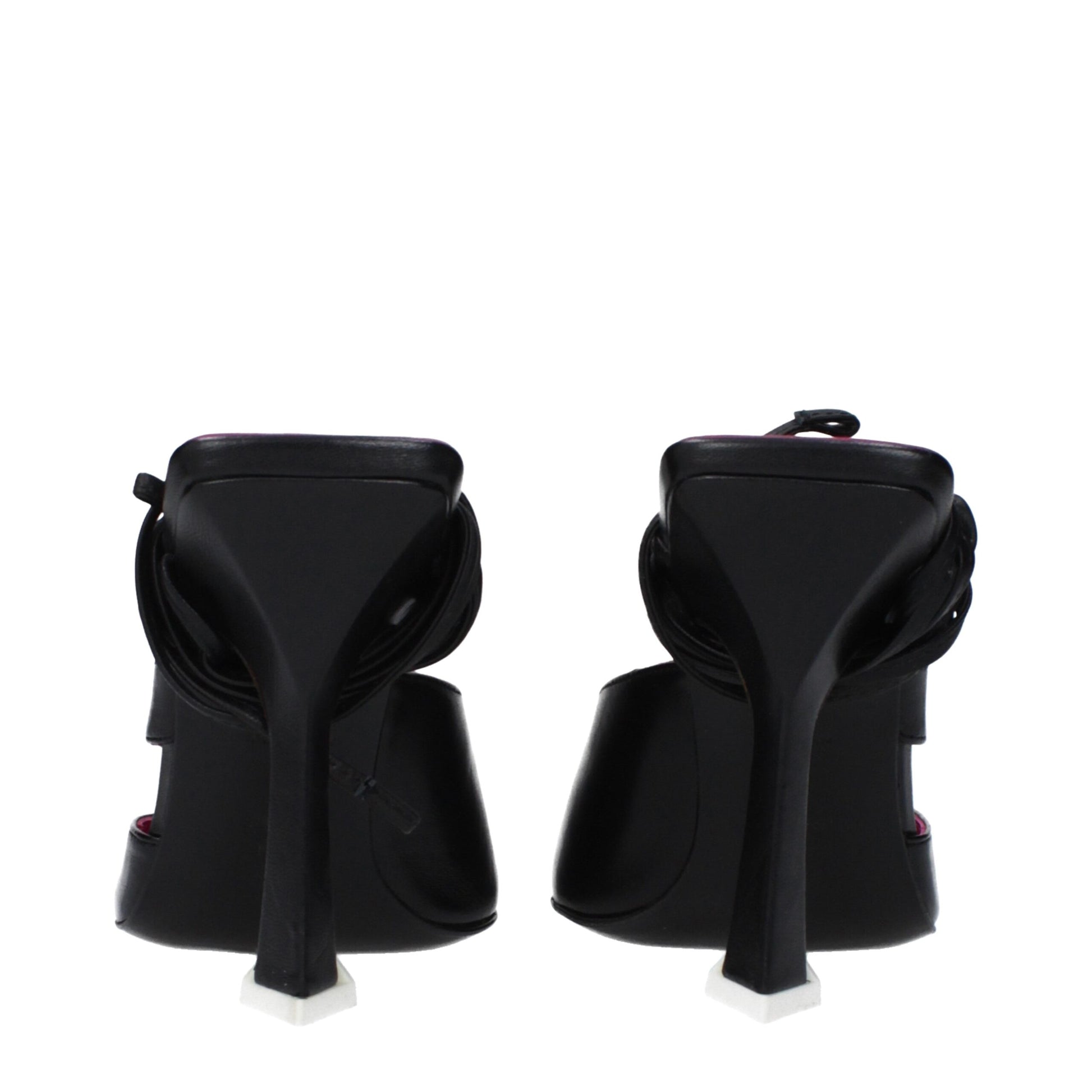 High-Heel Lace-Up Sandals by The Attico for women in leather black features an effortlessly chic silhouette from the Women's Leather High-Heel Lace-Up Sandals collection, showcasing a effortlessly chic high-heel 10-5-cm-heel and elegant .