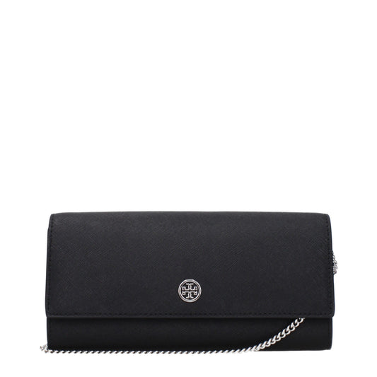 Evening Frame Clutch Handbag by Tory Burch for women in leather black & silver showcases a sculptural silhouette, featuring a secure magnetic & button, ample built-in-compartments, external-pockets & cardholder, and versatile shoulder-strap for a sculptural aesthetic.